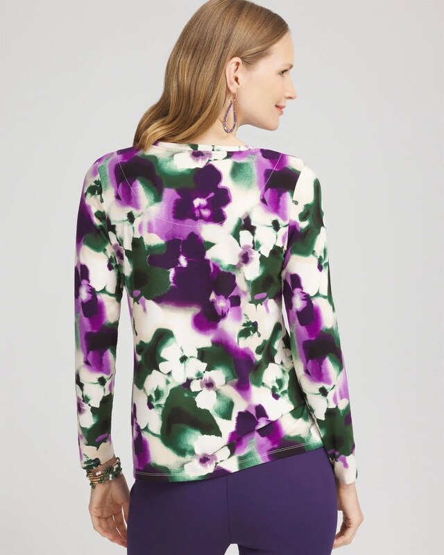 Touch of Cool Bloom Long Sleeve Layering Tee - image 3